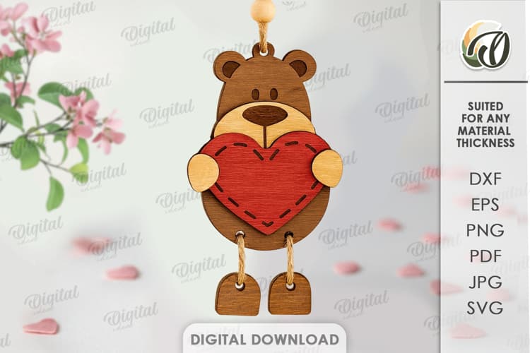 Bear Heart Ornament